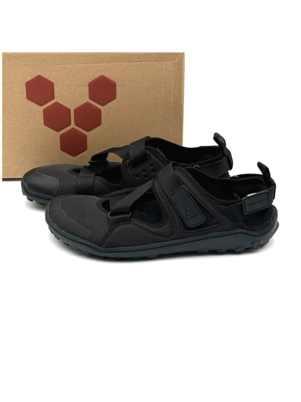 Vivobarefoot Men's Tracker Sandal Slingback Textile Synthetic 309511-01 Obsidian
